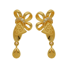 Lovely Dancing Drop Gold Earrings